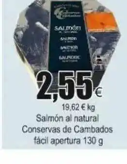 FROIZ Salmón Al Natural Conservas De Cambados Fácil Apertura 130g oferta