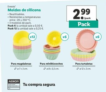 Lidl Ernesto Moldes de silicona oferta