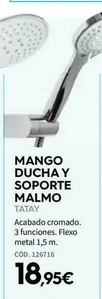 ferrOkey Mango Ducha Y Soporte Malmo Tatay oferta