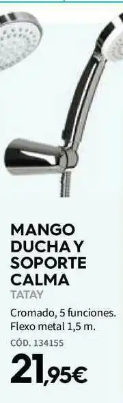 ferrOkey Mango Ducha Y Soporte Calma Tatay oferta
