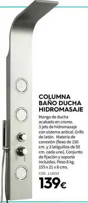 Columna Baño Ducha Hidromasaje