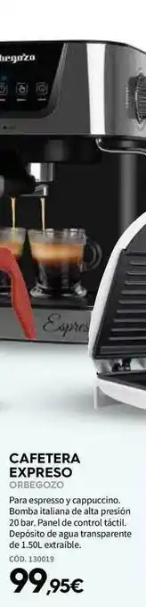 Cafetera Expreso Orbegozo