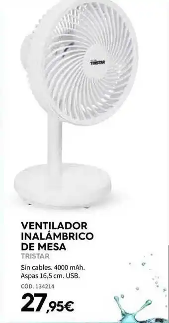 ferrOkey Ventilador Inalámbrico De Mesa oferta