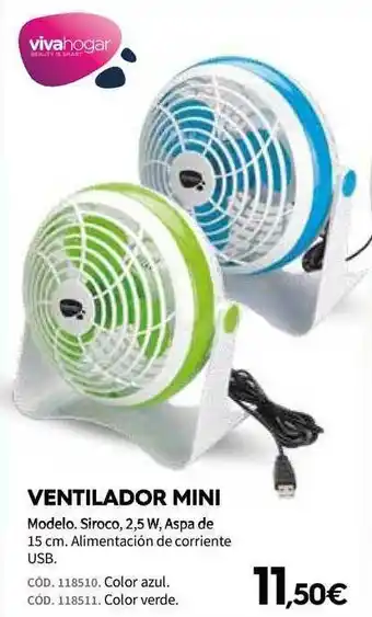 ferrOkey Ventilador Mini 15cm oferta