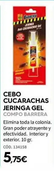 ferrOkey Cebo Cucarachas Jeringa Gel Compo Barrera oferta
