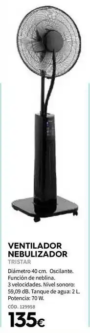 ferrOkey Ventilador Nebulizador Tristar oferta