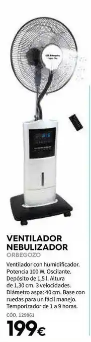 ferrOkey Ventilador Nebulizador Orbegozo oferta