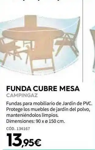 ferrOkey Funda Cubre Mesa Campingaz Cód. 134167 oferta