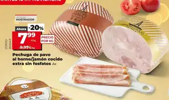 Maxi Dia Pechuga de pavo al horno/jamon cocido extra sin fosfatos oferta