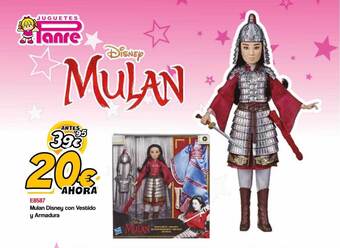 Panre Mulan disney con vestido y armadura oferta