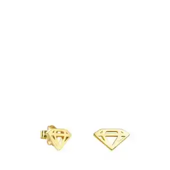 Pendientes diamante de plata vermeil job