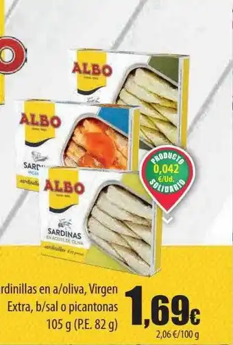Spar Tenerife Sardinillas en a-oliva, virgen extra, b-sal o picantonas albo oferta