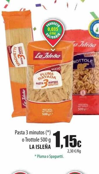 Spar Tenerife Pasta 3 minutos o trottole la isleña oferta