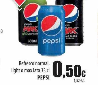 Spar Tenerife Refresco normal, light o max pepsi oferta