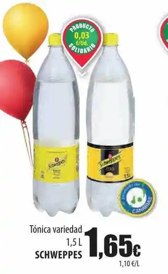 Spar Tenerife Tónica variedad schweppes oferta