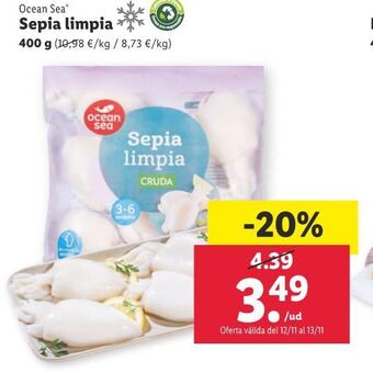 Lidl Sepia limpia oferta