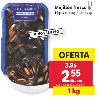 Lidl Mejillón fresco oferta