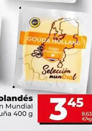 Dia Gouda hollandés selección mundial oferta