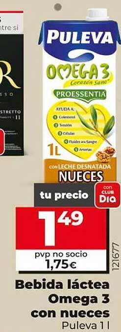 Dia Bebida láctea omega 3 con nueces puleva oferta