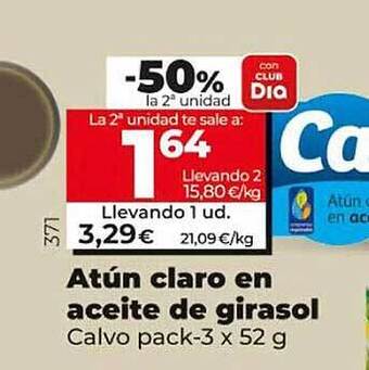 Dia Atún claro en aceite de girasol calvo oferta