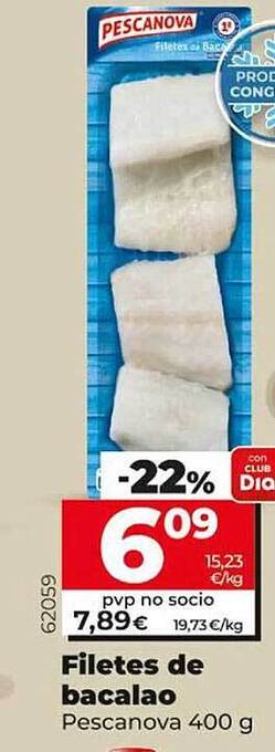 Dia Filetes de bacalao pescanova oferta