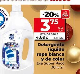 Dia Detergente líquido ropa blanca y de color dia super paco oferta