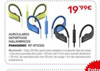 Auriculares deportivos inalámbricos panasonic