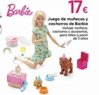 Pepco Juego de muñecas y cachorros de barbie oferta
