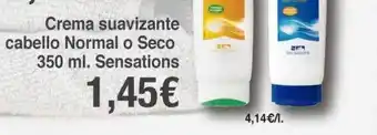 Spar La Palma Crema suavizante cabello normal o seco sensations oferta