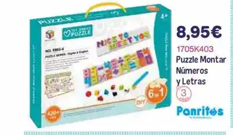Panre Puzzle montar números y letras oferta