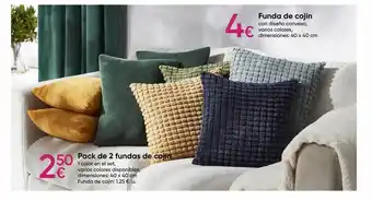 Pepco Pack de 2 fundas de cojin funda de cojin oferta