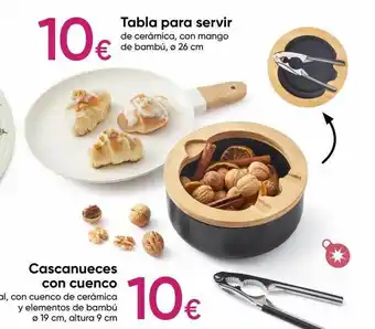 Pepco Tabla para servir cascanueces con cuenco oferta