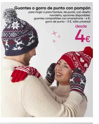 Pepco Guantes o gorro de punto con pompón oferta