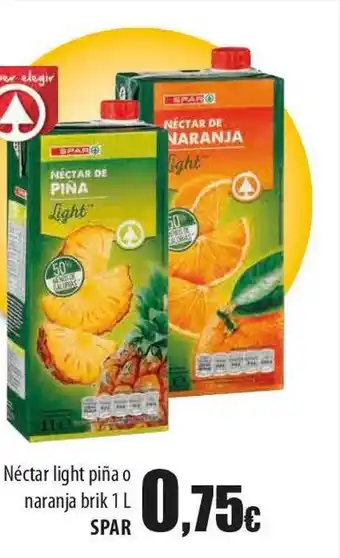 SPAR Lanzarote Néctar light piña o naranja brik spar oferta