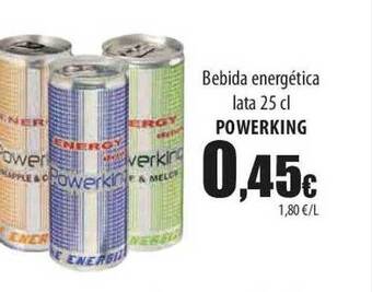 SPAR Lanzarote Bebida energética lata powerking oferta
