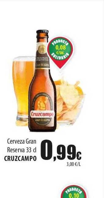 SPAR Lanzarote Cerveza gran reserva cruzcampo oferta