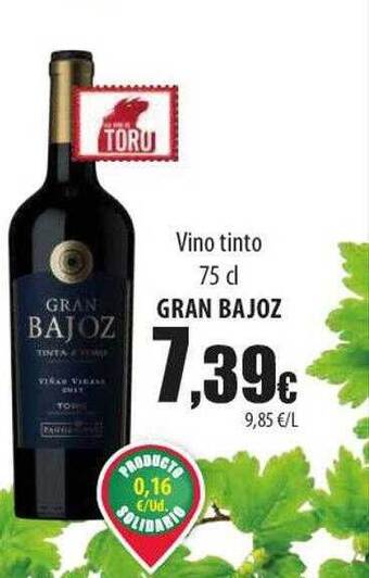SPAR Lanzarote Vino tinto gran bajoz oferta