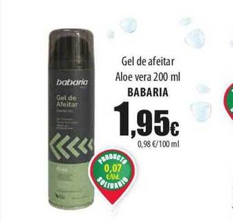 SPAR Lanzarote Gel de afeitar aloe vera babaria oferta