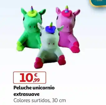 Alcampo Peluche unicornio extrasuave oferta