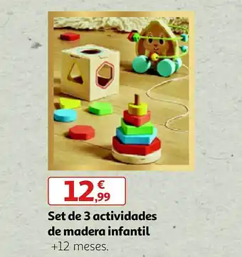 Alcampo Set de 3 actividades de madera infantil oferta