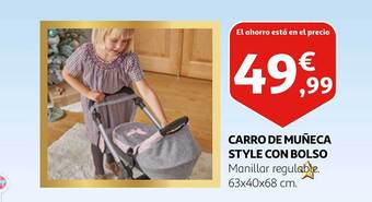 Alcampo Carro de muñeca style con bolso oferta