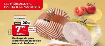 Dia Pechuga de pavo al horno o jamón cocido extra sin fosfatos oferta
