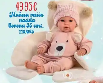 Jugueterías Nikki Muñeca recién nacida uorona 36 cms.. 110-025 oferta