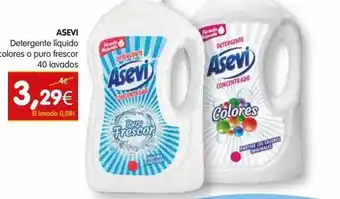Asevi detergente líquido colores o puro frescor 40 lavados