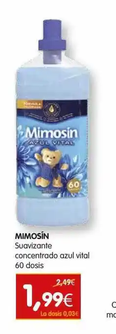 Dicost Mimosin suavizante concentrado azul vital 60 dosis oferta