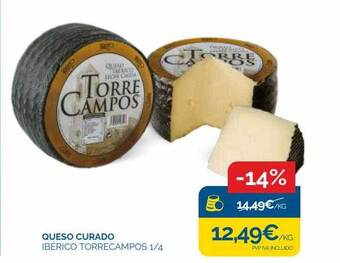 Supermercados La Despensa Queso curado ibérico torrecampos 1 4 oferta