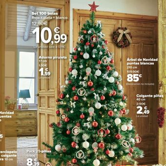 Carrefour Árbol de navidad puntas blancas oferta