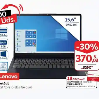 Alcampo Portátil lenovo oferta