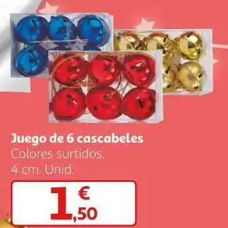 Alcampo Juego de 6 cascabeles oferta