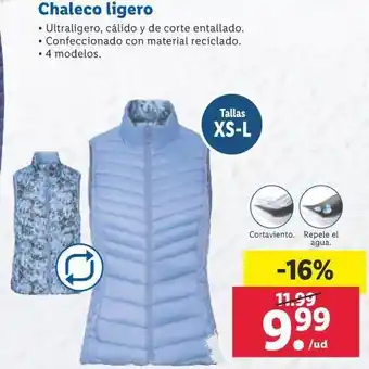 Lidl Chaleco ligero oferta